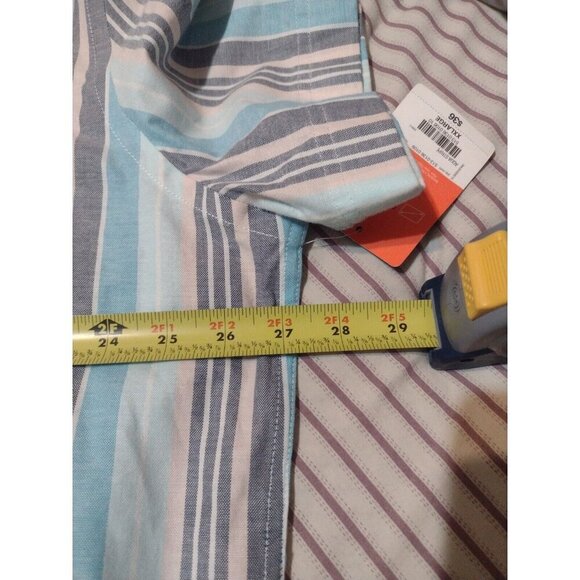 New St Johns Bay Mens Comfort Flex Button Down Shirt Blue Striped 2XL NWT - Picture 10 of 11
